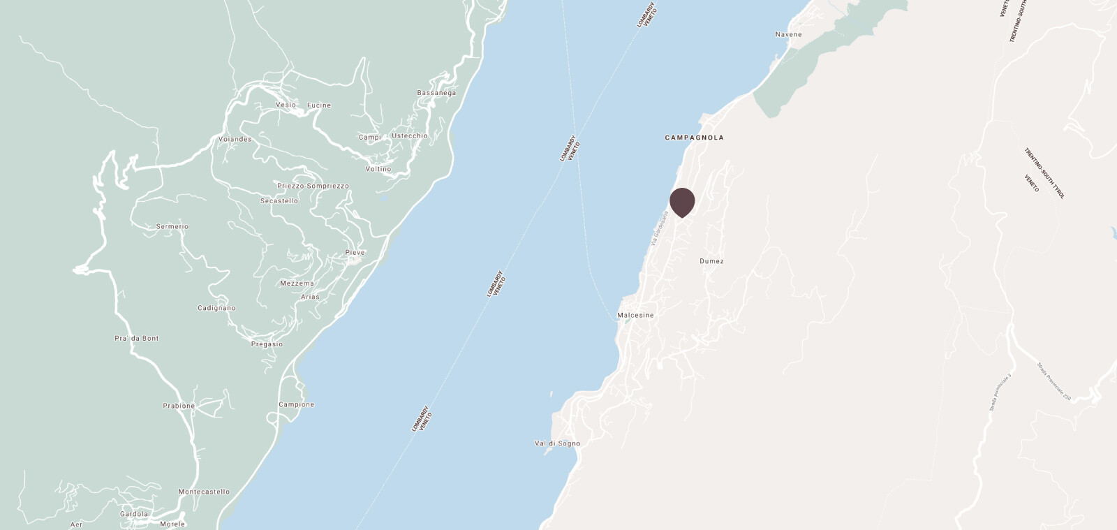 Mappa Agriturismo Le Dase a Malcesine Lago di Garda